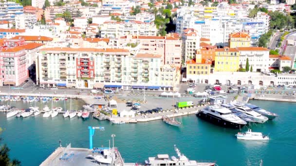 El Puerto de Niza, Costa Azul — Vídeo de stock