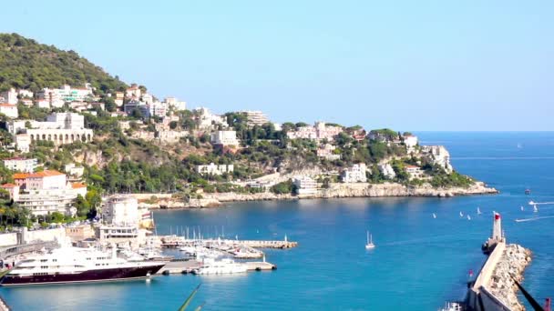 Güzel, Fransız Rivierası'nın Port — Stok video