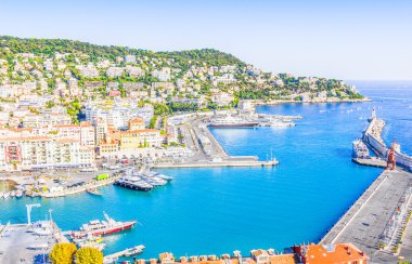 güzel, Fransız Rivierası'nın bağlantı noktasının görünümü