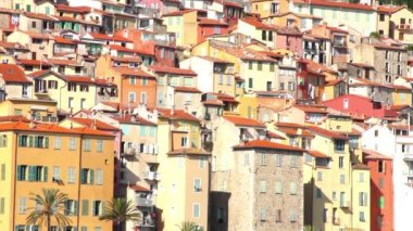 binalar eski köyün Menton, Fransız Rivierası