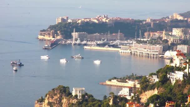 Uitzicht op Monte Carlo, Monaco — Stockvideo