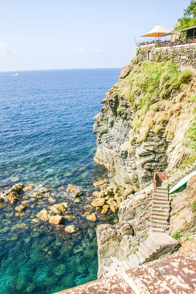 Via dell' Amore, Lover's lane, Cinque Terre, İtalya görünümünü — Stok fotoğraf