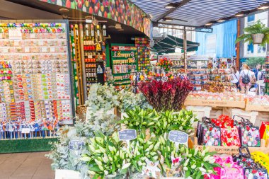 The famous flower market in Amsterdam clipart