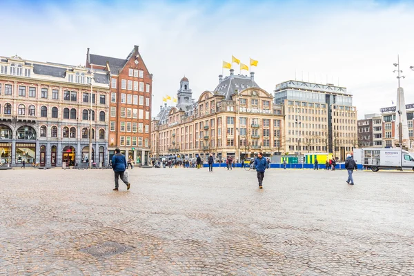 View of the Dam square, Amsterdam — Stock Photo, Image