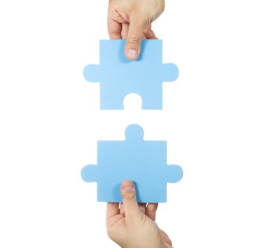 iki el bağlama parça puzzle