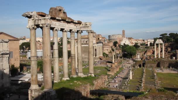 Panorama van forum Trajanus — Stockvideo