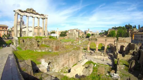 Römisches forum in rom, italien — Stockvideo