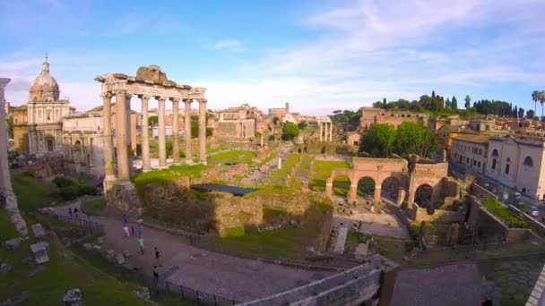 Fórum romano em Roma, itália — Vídeo de Stock