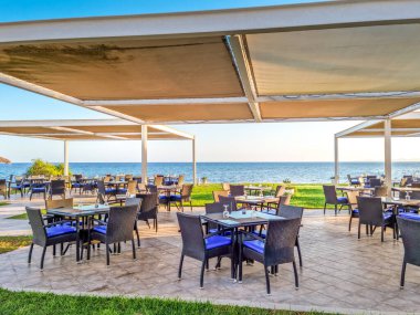 Hammamet, Tunus 'ta bir plajda manzara