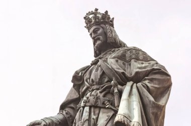 Çek Cumhuriyeti Prag 'da Kral IV. Charles heykeli