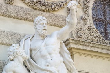 Herkül ve Prometheus Michaelerplatz Meydanı, Viyana, Avusturya