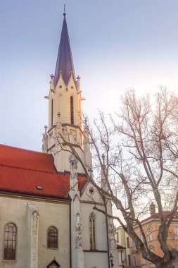 Avusturya, Viyana 'daki Schnbrunn bahçesindeki Katolik Hietzing Kilisesi