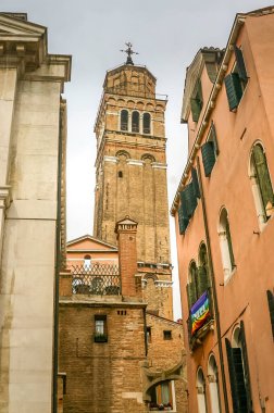 Venedik, İtalya 'da St. Stefan' ın Eğik Kulesi