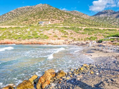 Yunanistan 'ın Girit bölgesindeki Livadi plajı