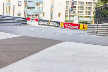 Streets of Monaco prepared for the Formula One Grand Prix clipart
