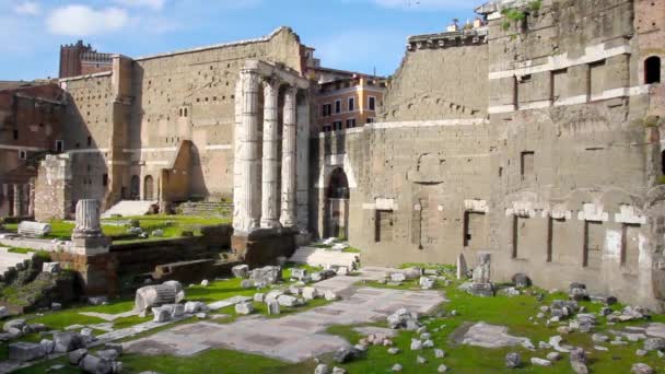 Forum von augustus, rom, italien — Stockvideo