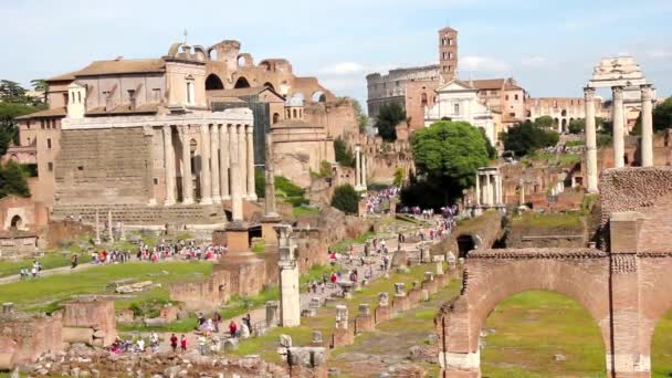 Romeins forum in Rome, Italië — Stockvideo