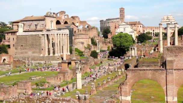 ローマでのローマのフォーラム、イタリア — ストック動画