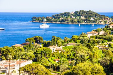 Aerial view of Cap Ferrat, French Riviera clipart