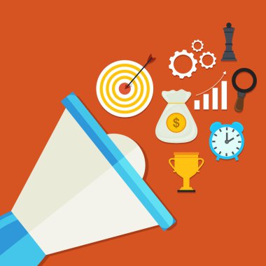 İş Infographic öğe hoparlör ile.