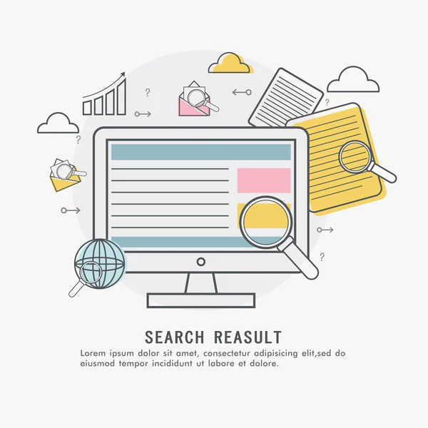 Elementos infográficos para resultados de búsqueda . — Vector de stock