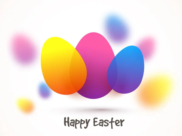 Kleurrijke eieren voor Happy Easter viering. — Stockvector