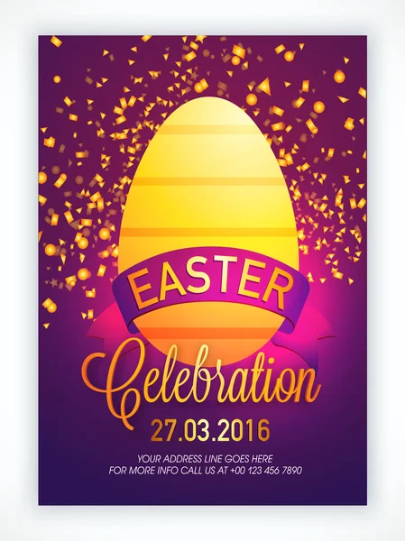 Happy Easter Pamphlet, Banner or Flyer design. — Stock Vector