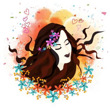 Women's Day concept with young girl.