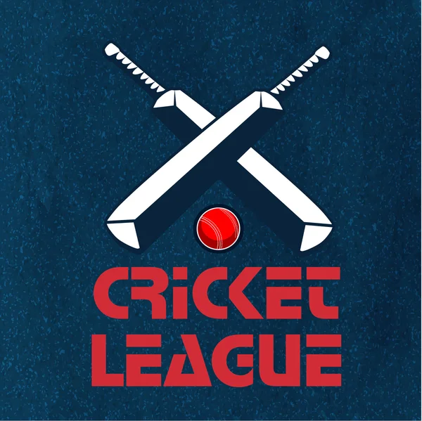 Plakátu, nápisu nebo leták pro ligou kriketu. — Stock fotografie
