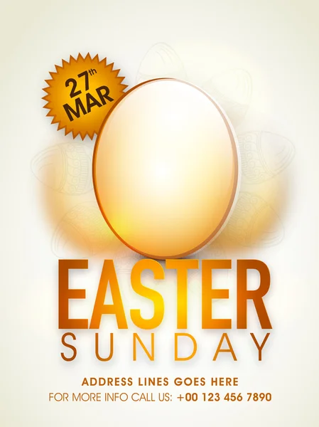 Pamphlet, Banner or Flyer for Easter Sunday. — Stock Photo, Image