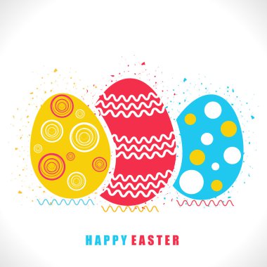 Mutlu Paskalya kutlamaları için renkli yumurta.