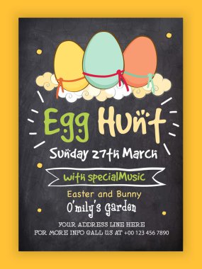 Easter Egg Hunt davetiye tasarım.