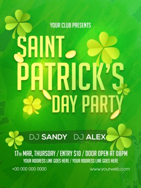 Pamphlet, Banner or Flyer for St. Patrick's Day.