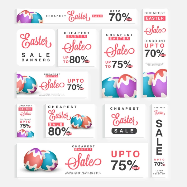 Venta encabezado de medios sociales o banner para Pascua . — Vector de stock