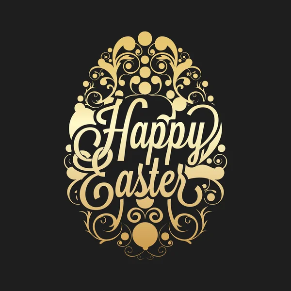 Wenskaart voor Happy Easter viering. — Stockvector