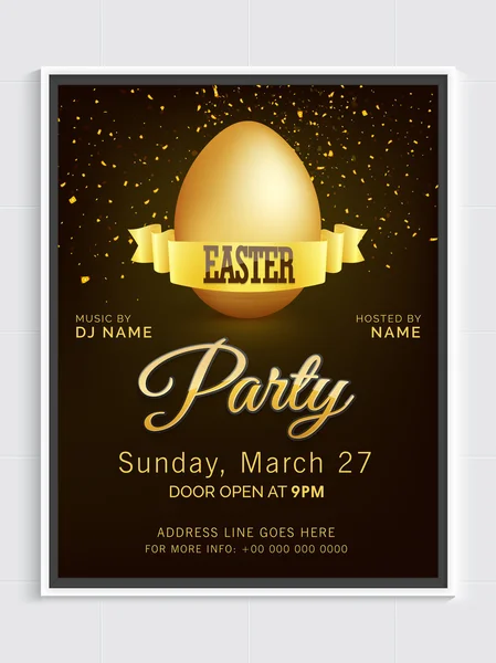 Invitation Card for Happy Easter celebration. — Stock Vector