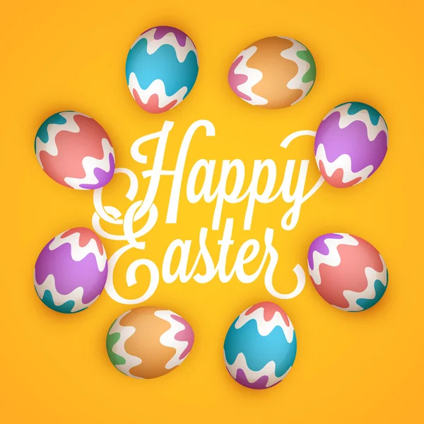 Wenskaart voor Happy Easter viering. — Stockvector