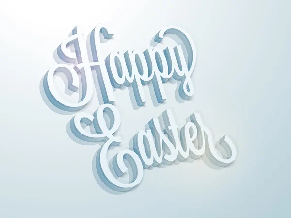 Greeting card with 3D text for Easter celebration. — Stock Vector