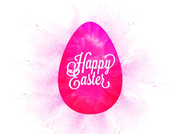 Roze ei voor Happy Easter viering. — Stockvector