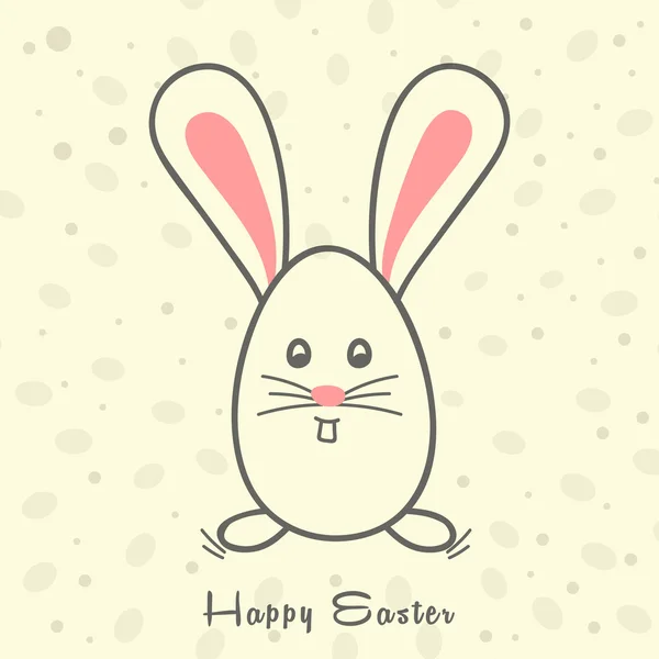 Ei vorm Bunny voor Happy Easter viering. — Stockvector