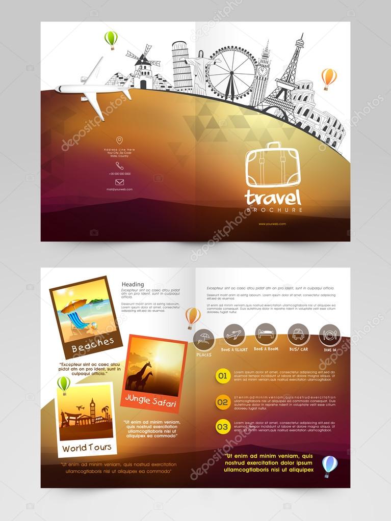 Travel Brochure, Template or Flyer design.