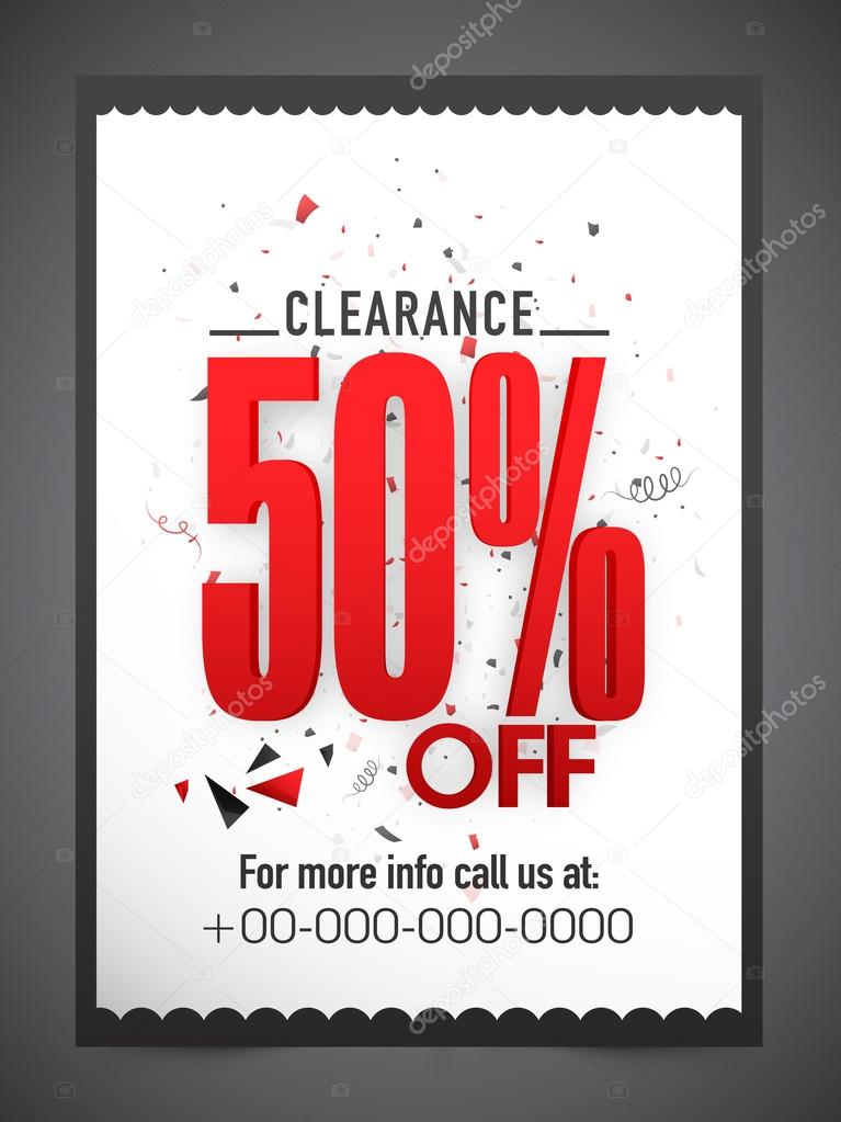 Clearance Sale Flyer or Banner.