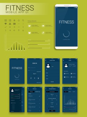 Fitness Mobil Uygulama Malzeme Tasarımı Ui, Ux ve Gui.