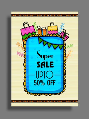 Süper satışı el ilanı, afiş veya Banner tasarım.