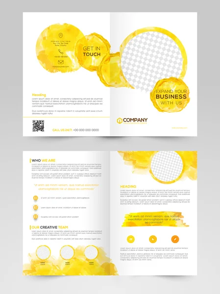 Twee pagina brochure, sjabloon of flyer ontwerp. — Stockvector