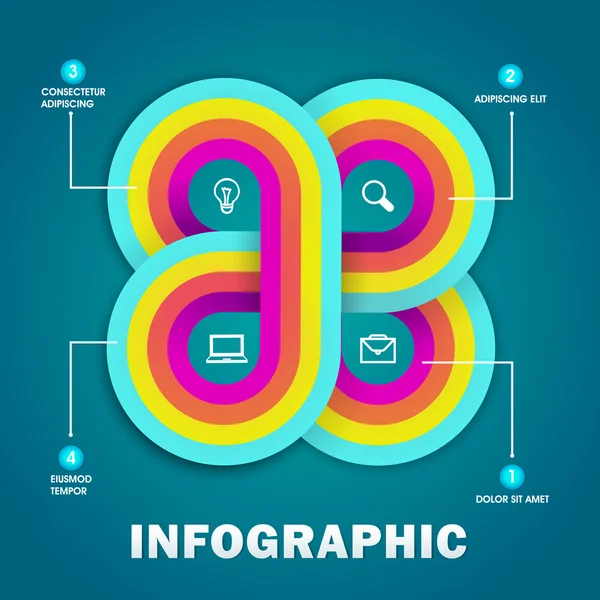 다채로운 비즈니스 infographic 요소. — 스톡 벡터