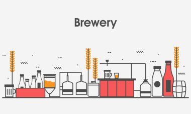 Brewery için Web tasarım şablonu.