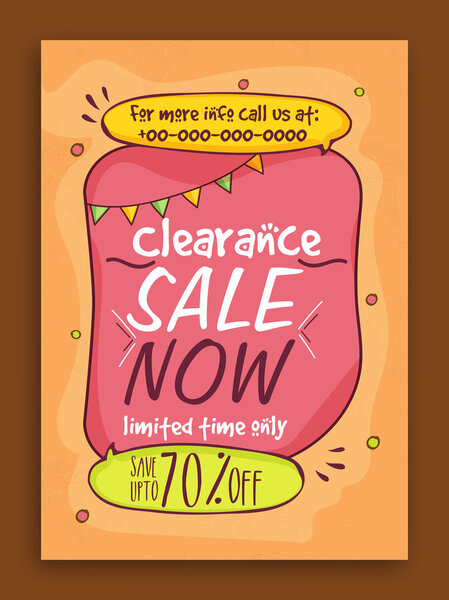 Clearance Sale Poster, Banner or Flyer design.
