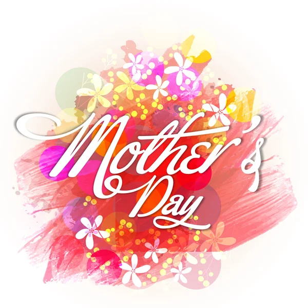 Typografische achtergrond voor Mother's Day Celebration. — Stockvector