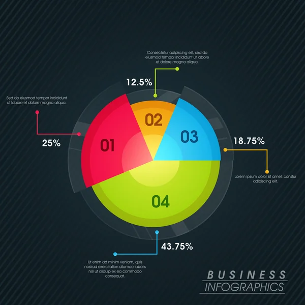 Színes statisztikai üzleti infographic elemek. — Stock Vector
